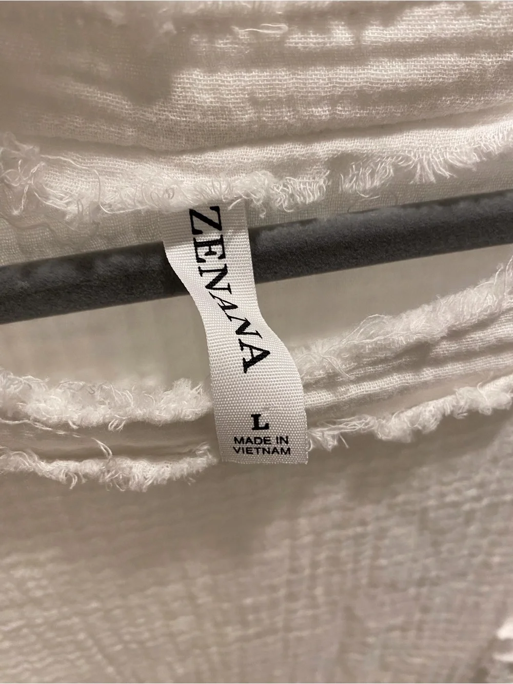 Zenana Outfitters White Textured Short-Sleeve Pocket Tee - Picture 3 of 4